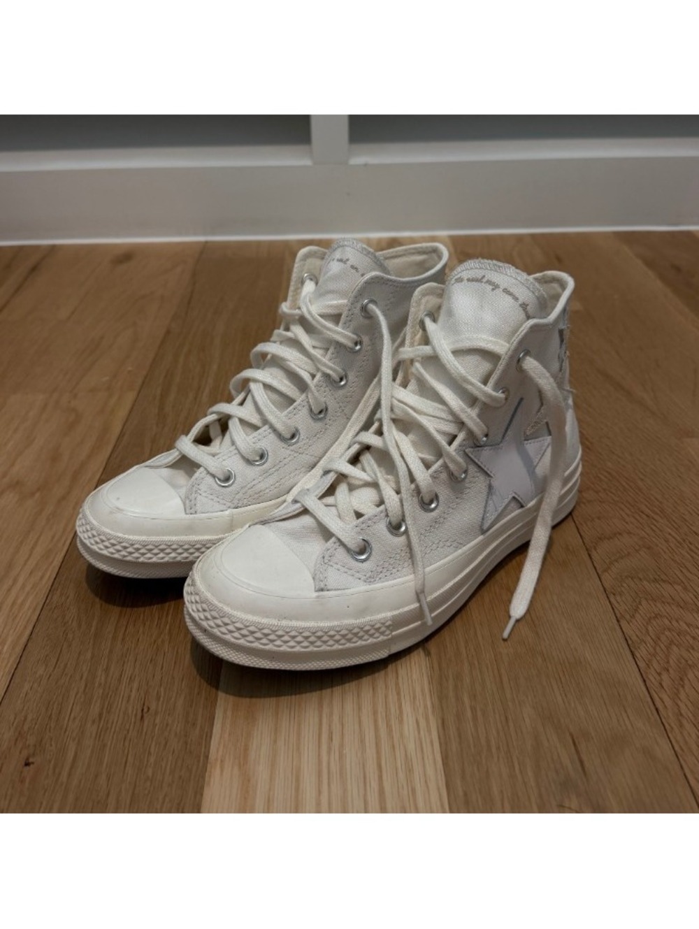 converse chuck 70 white star high-top sneakers women’s size 7.5
